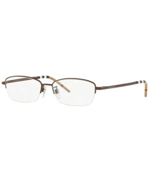 Burberry Be1330d Men's Rectangle Eyeglasses In Matte Brow